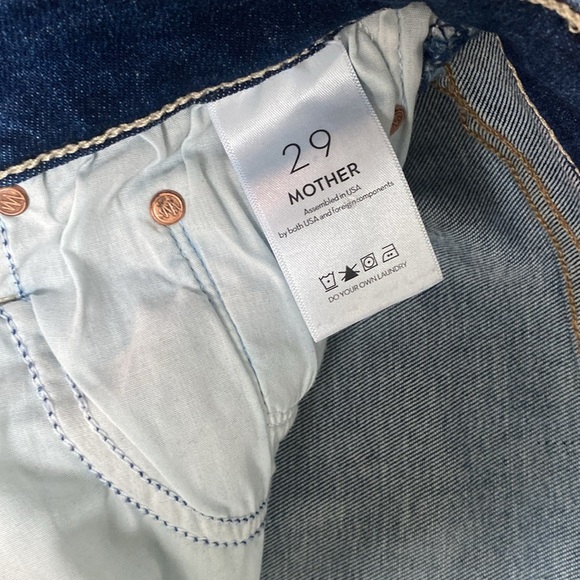 MOTHER THE TRIPPER ANKLE FRAY IN CHANGE IS IN THE AIR HI RISE BUTTON FLY BOOTCUT - Picture 12 of 15